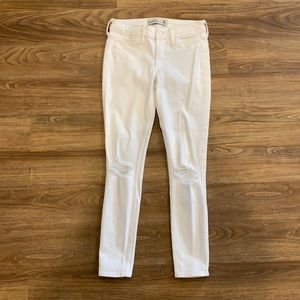 WOMENS ABERCROMBIE JEANS WHITE 25